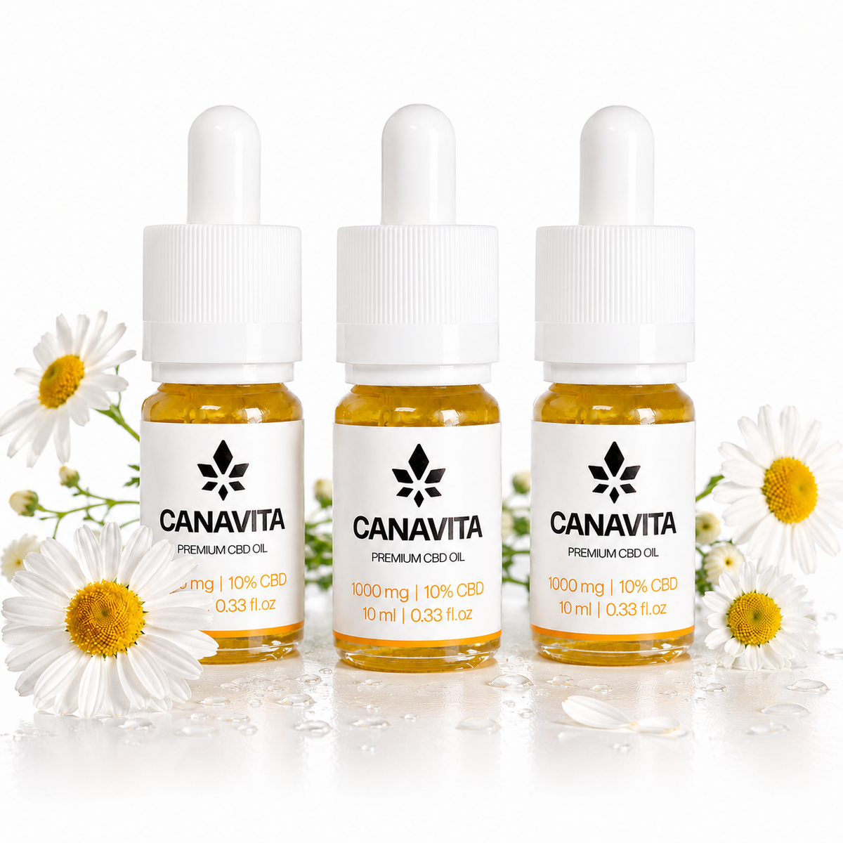Full spectrum premium CBD oil 10% 3 - Bottles