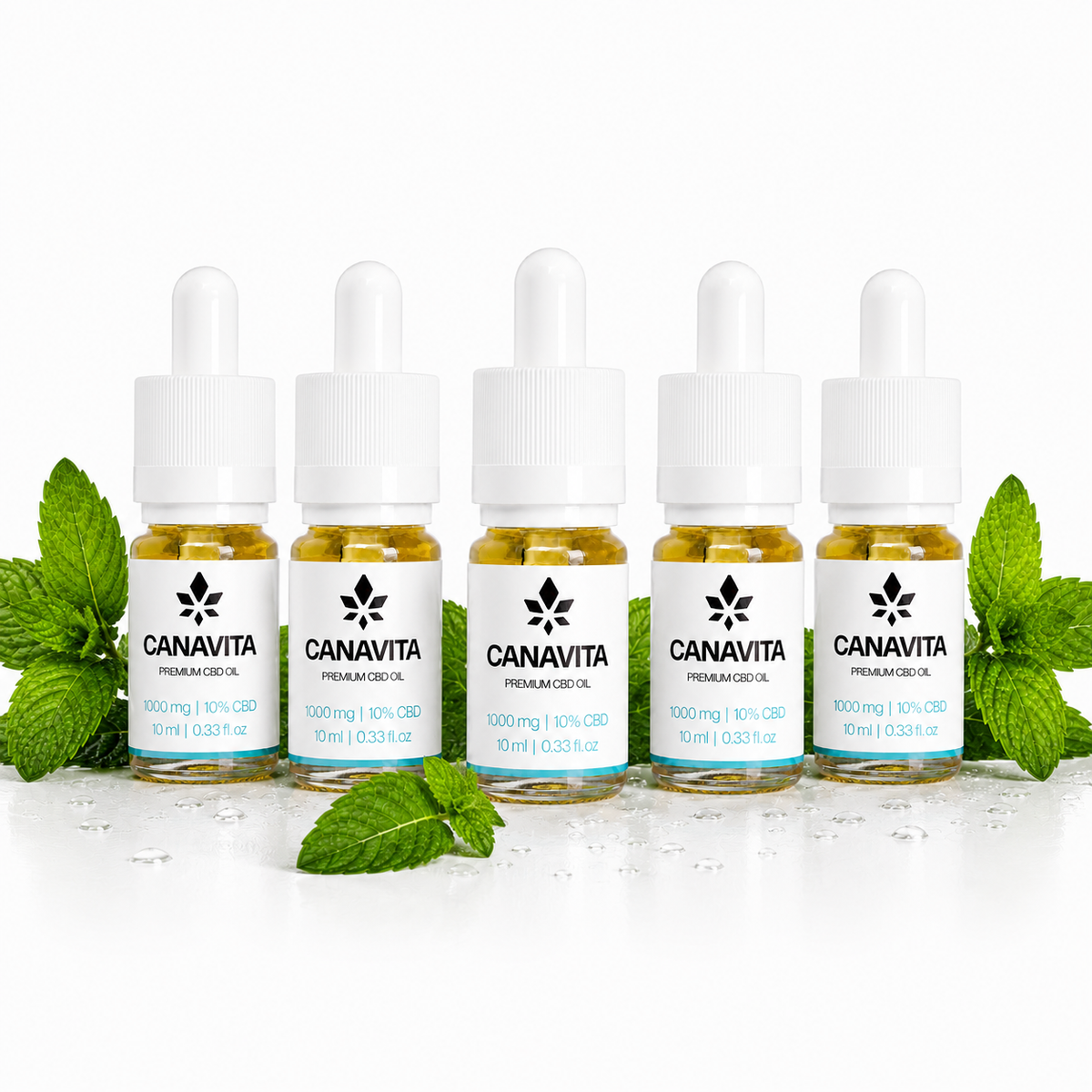 Full spectrum premium CBD oil 10% 5 - Bottles
